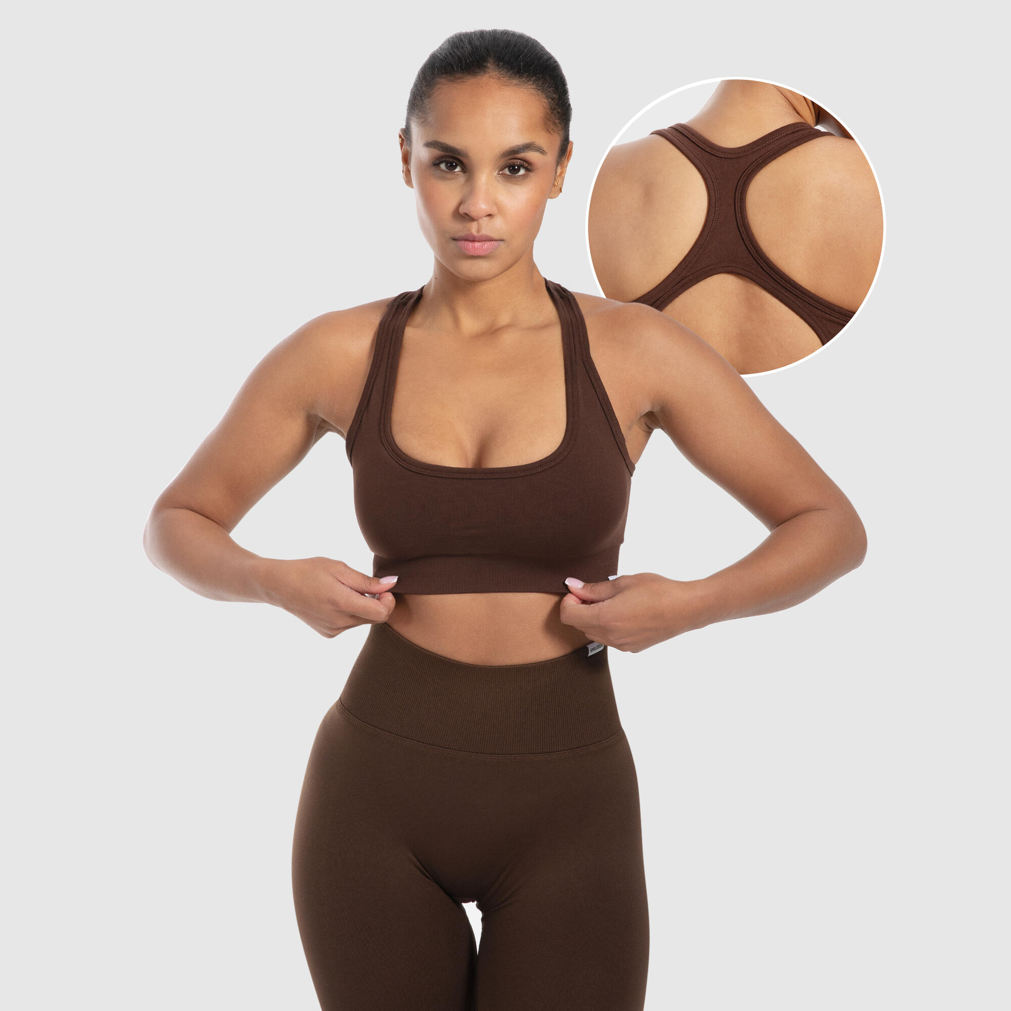 SMILODOX Damen Sport BH Louisa Braun