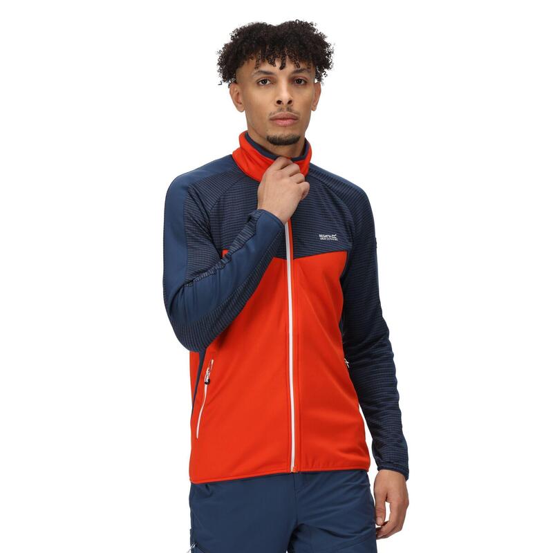 1624 Regatta Men Yare Vi Extol Stretch Softshell Sweatshirt - Rusty Orange