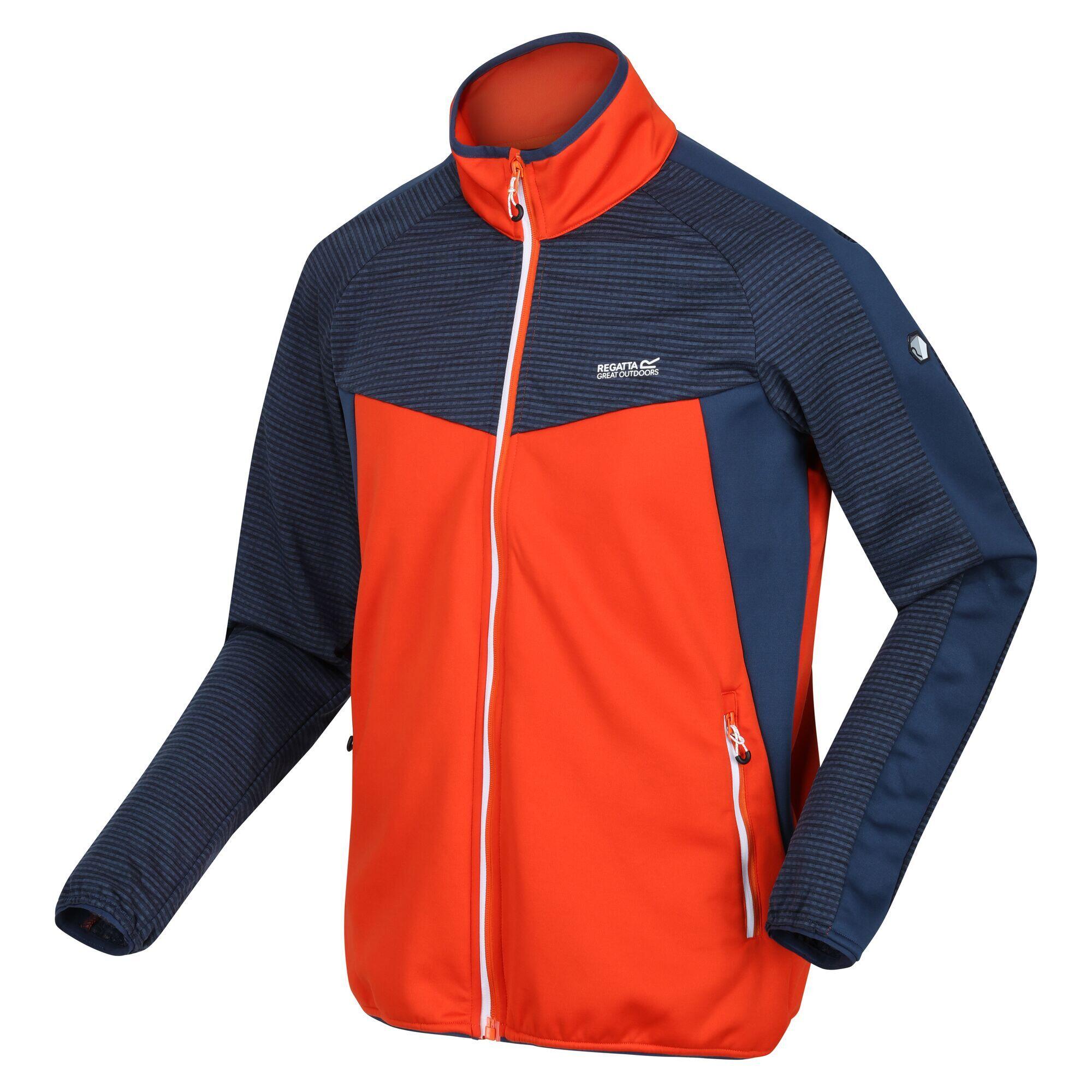 Sweat Homme Regatta Men Yare Vi Extol Stretch Softshell Jacket Rusty Orange 3/7