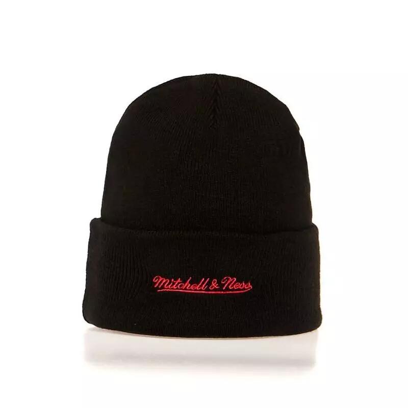 Bonnet NBA Chicago Bulls Mitchell & Ness Team Logo cuff Knit Noir 2/2