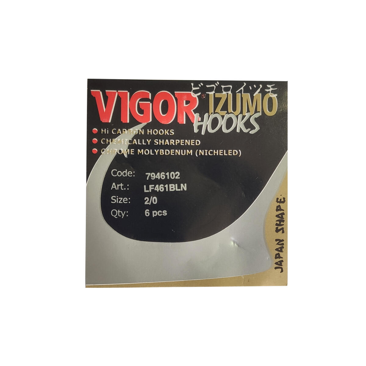 ANZOL VIGOR IZUMO 2/0 P/PESCA GRANDES PEIXES 3/3