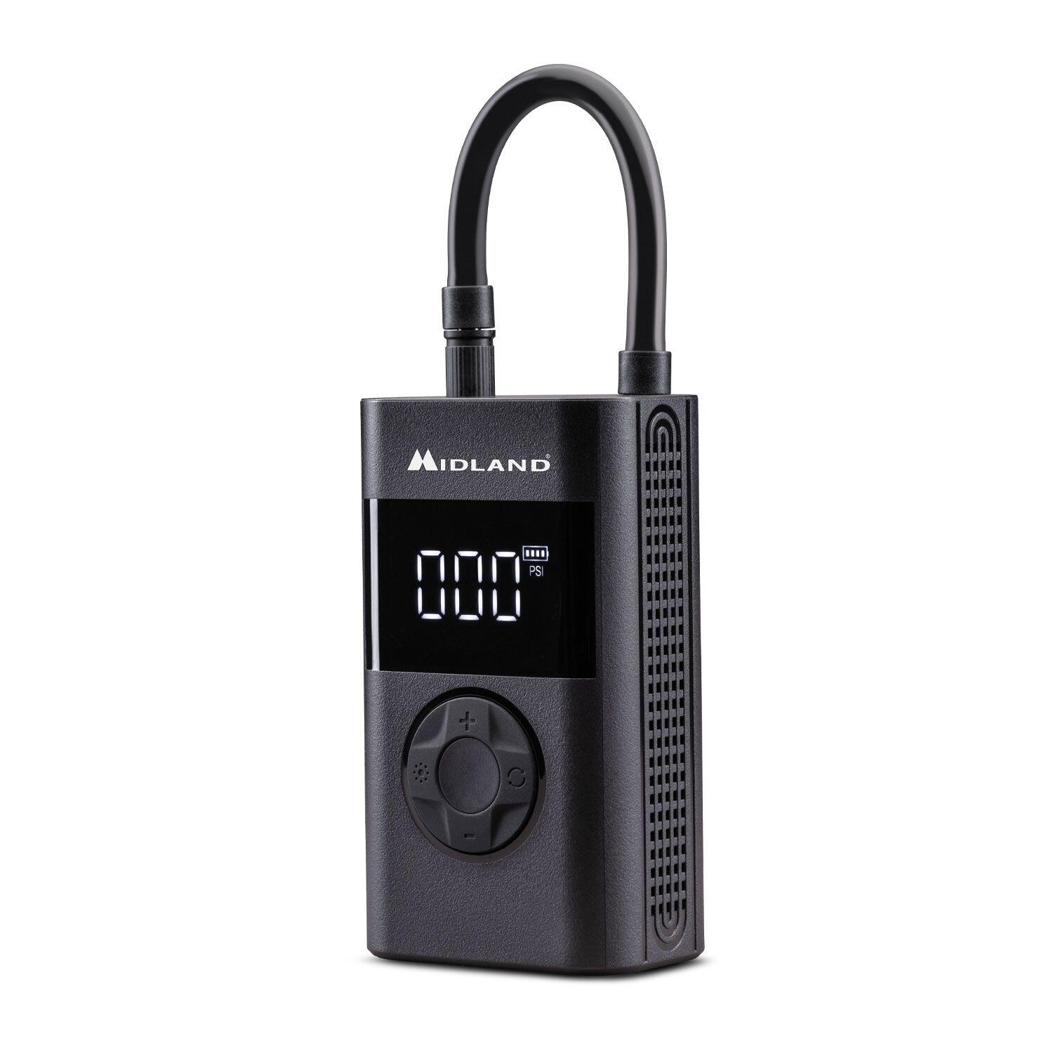 Midland - Midland Enerpump - Compresseur D'Air Portatif 10 Bar, Batterie Externe - Bac À Batterie - Blanc|noir - Decathlon