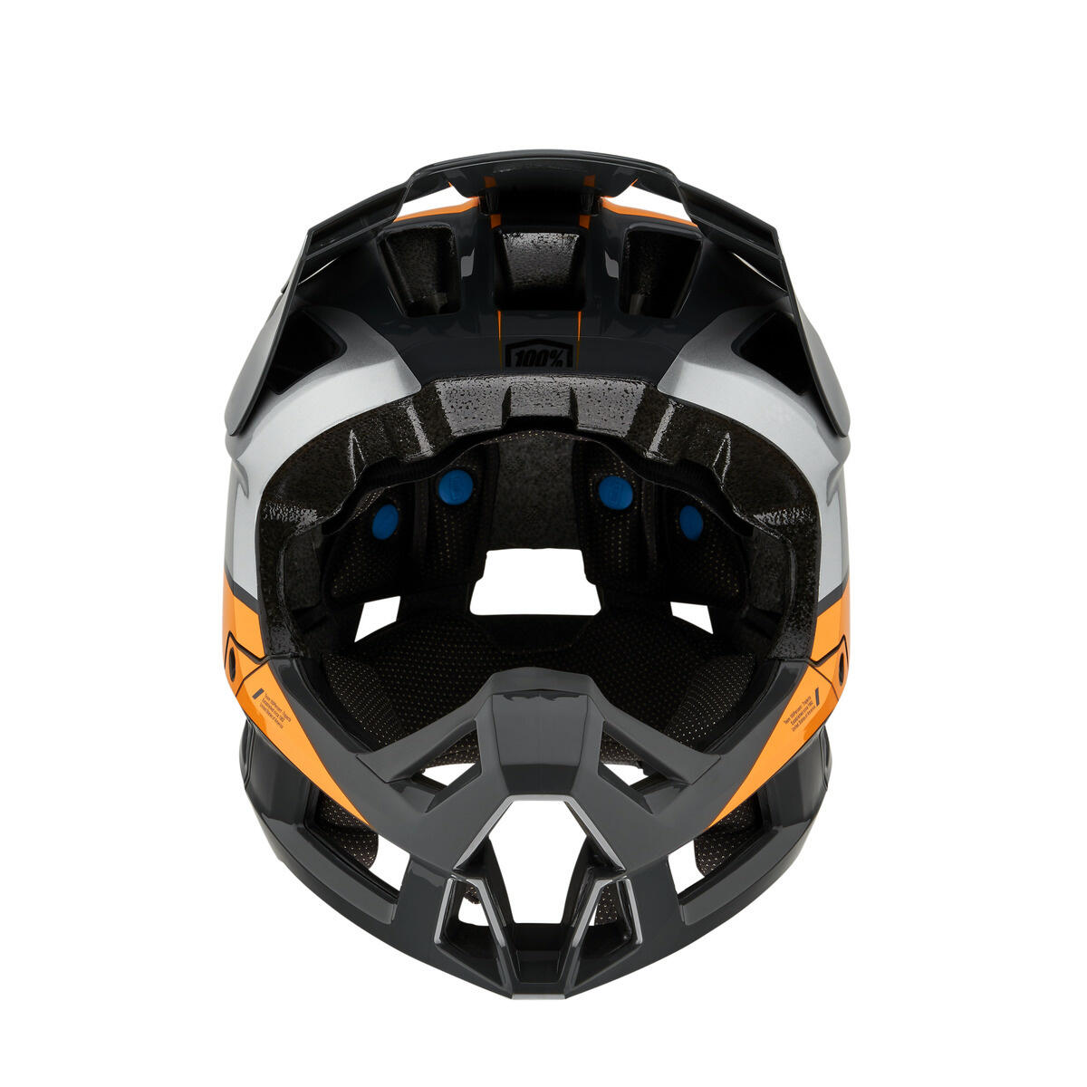 Capacete Full Face 100% Trajecta Fidlock Intrepid Branco / Azul 5/5