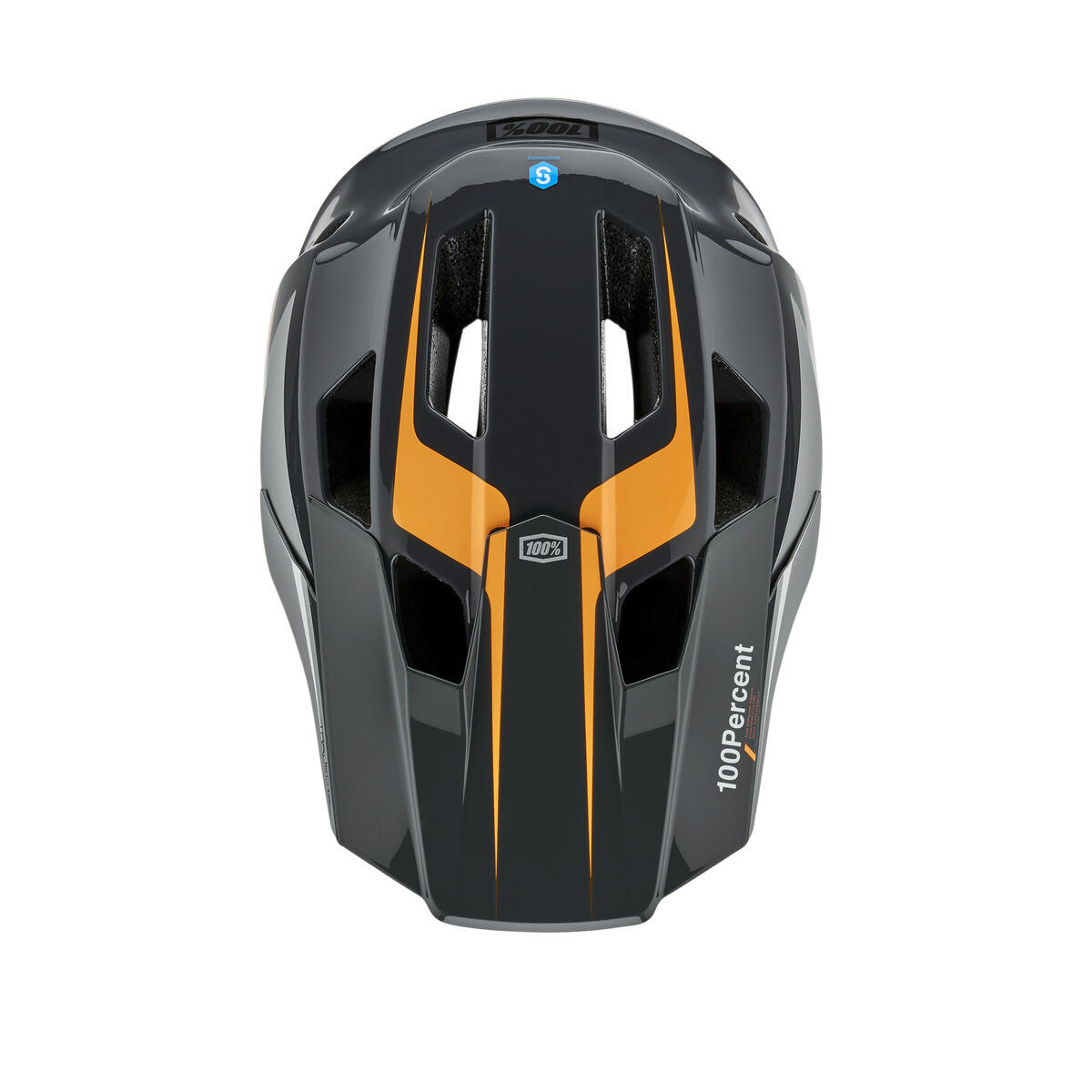 Capacete Full Face 100% Trajecta Fidlock Intrepid Branco / Azul 4/5
