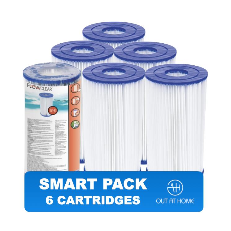 BESTWAY Bestway Flowclear SMART PACK 6 st. Filtercartridge Type IV