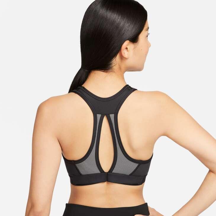 Sujetador deportivo Nike Swoosh alto soporte ajustable sin relleno para mujer 4/4