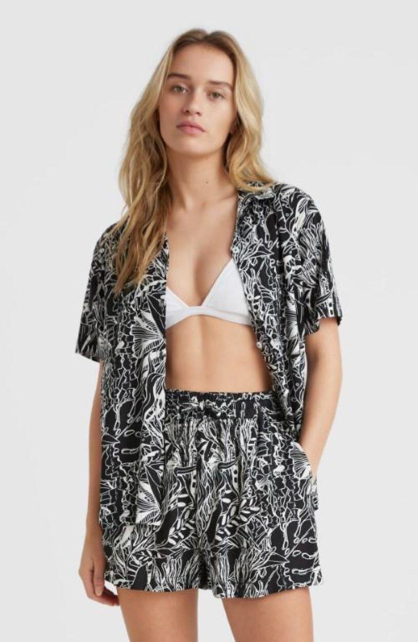 O'NEILL Chemisiers OCEAN MISSION SHIRT  Femmes White . Black Comic Seaweed 1/5