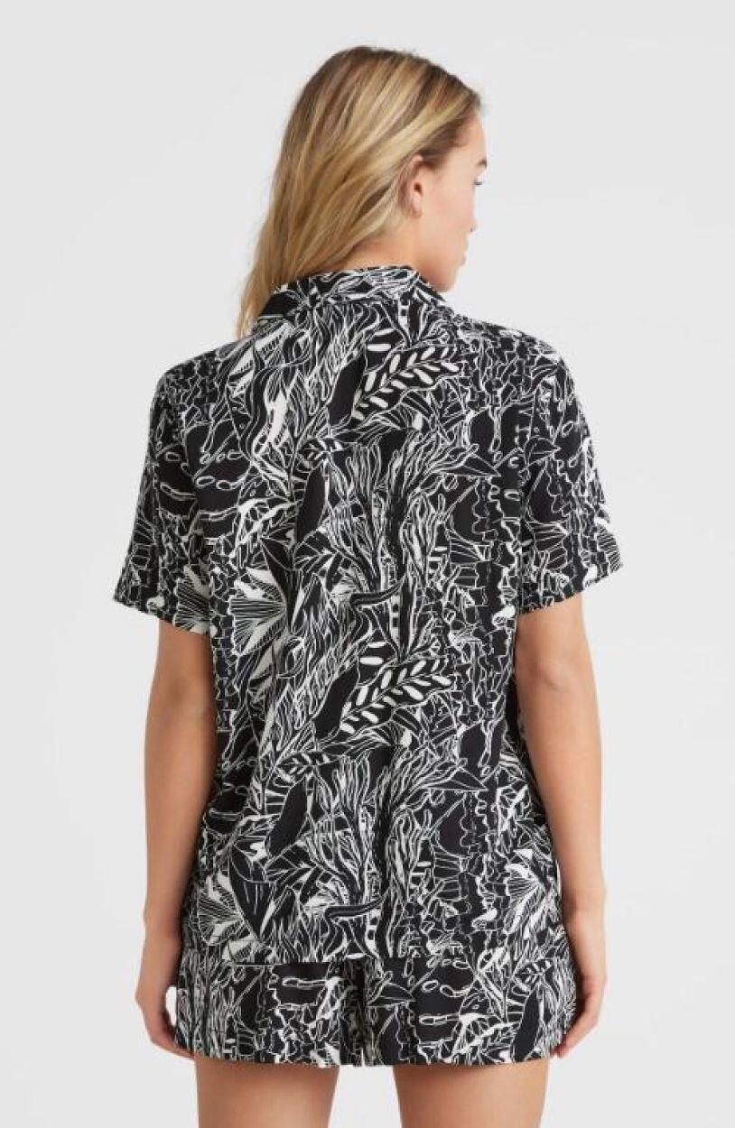 O'NEILL Chemisiers OCEAN MISSION SHIRT  Femmes White . Black Comic Seaweed 3/5