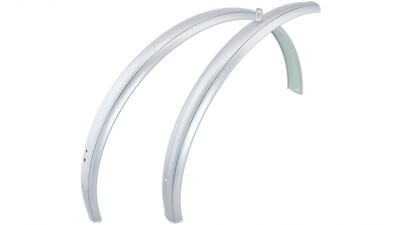 Büchel spatbordset 26x1,75 korte voorzijde, zilver