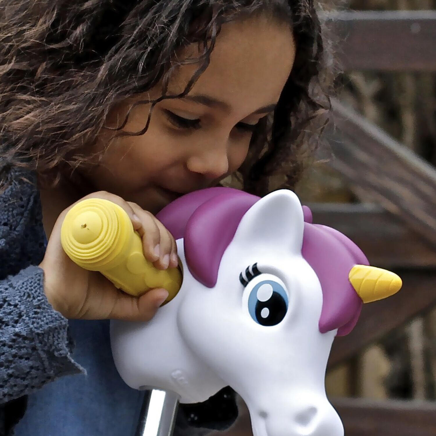 Tête de trottinette licorne  pastel 2/5