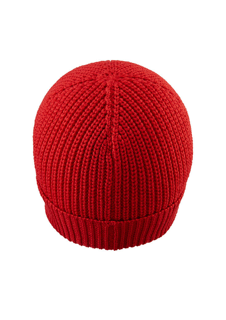 Merino Wool Roundel Beanie 3/4