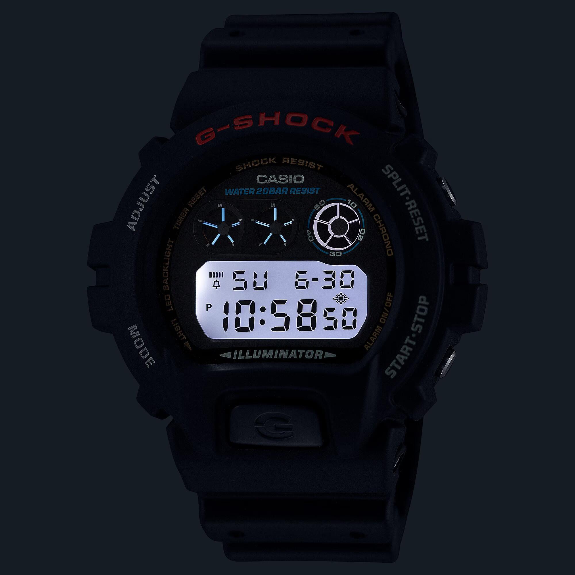Casio Digital Montre Noir/Noir DW-6900U-1ER 4/6