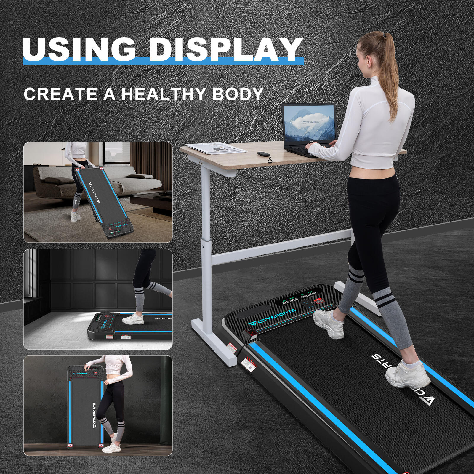 Gym Barefoot Treadmill Walking Feet Treadmill Walking Person Home