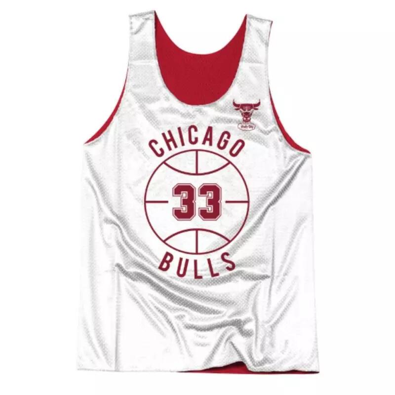 Maillot NBA Réversible Scottie Pippen Chicago Bulls Mitchell & ness Rouge 3/3