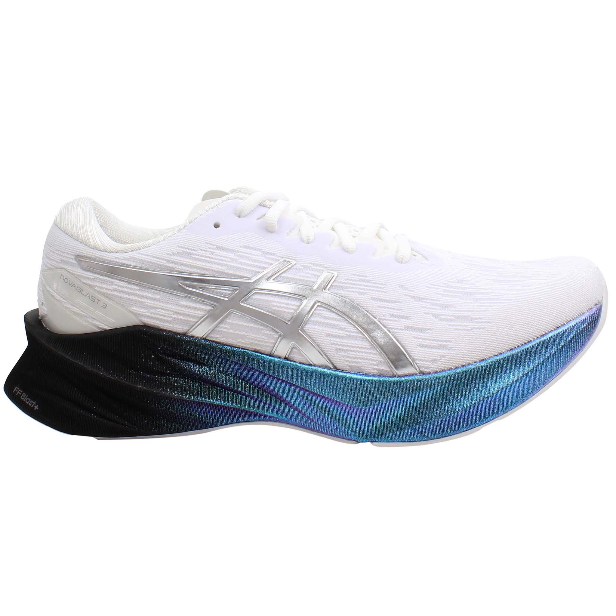 ASICS Asics Novablast 3 Platinum Mens White Running Shoes