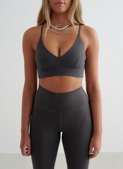 Femme Soutien-gorge de sport Évacuation de l'humidité Gris Foncé
