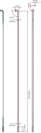 DT SWISS Speiche Dt Aerolite Silber 2.0-2.3-0.9 250 Ve20