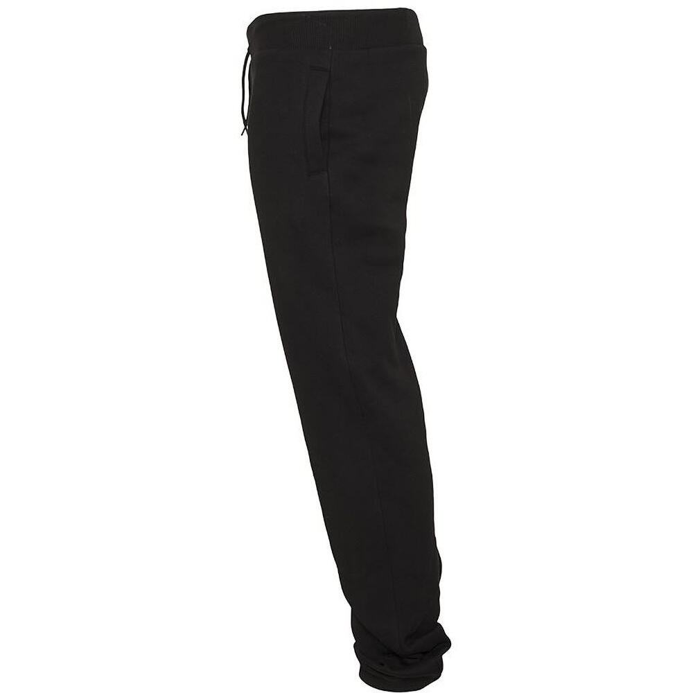 Mens Heavy Sweatpants (Black) 3/4