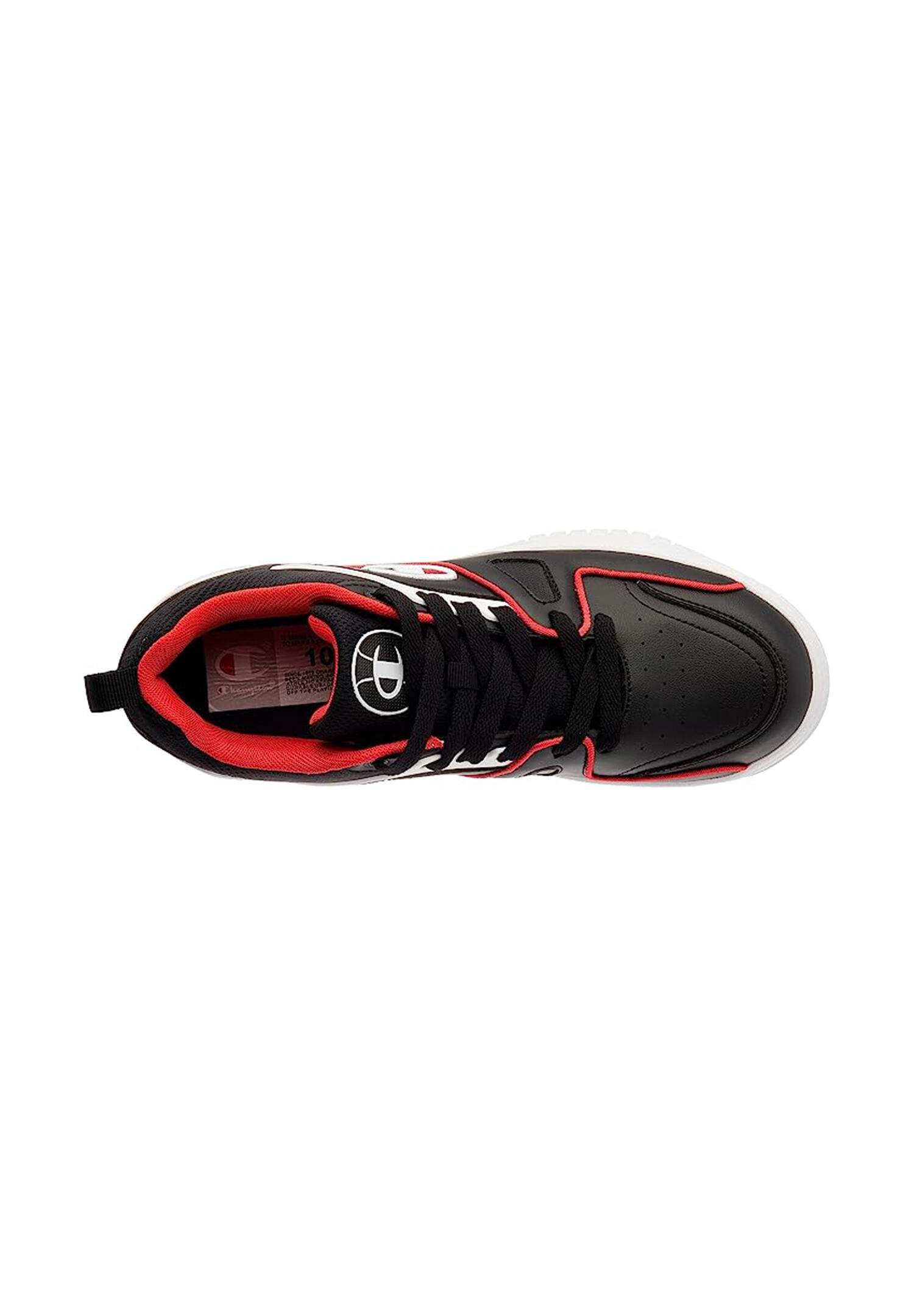 Champion 3 Point Low Herren Sneaker S21882-CHA-KK002 schwarz/rot 3/4