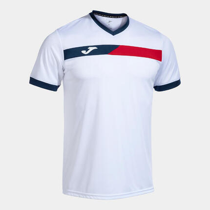 Maillot Manches Courtes Padel Homme Joma Court Blanc