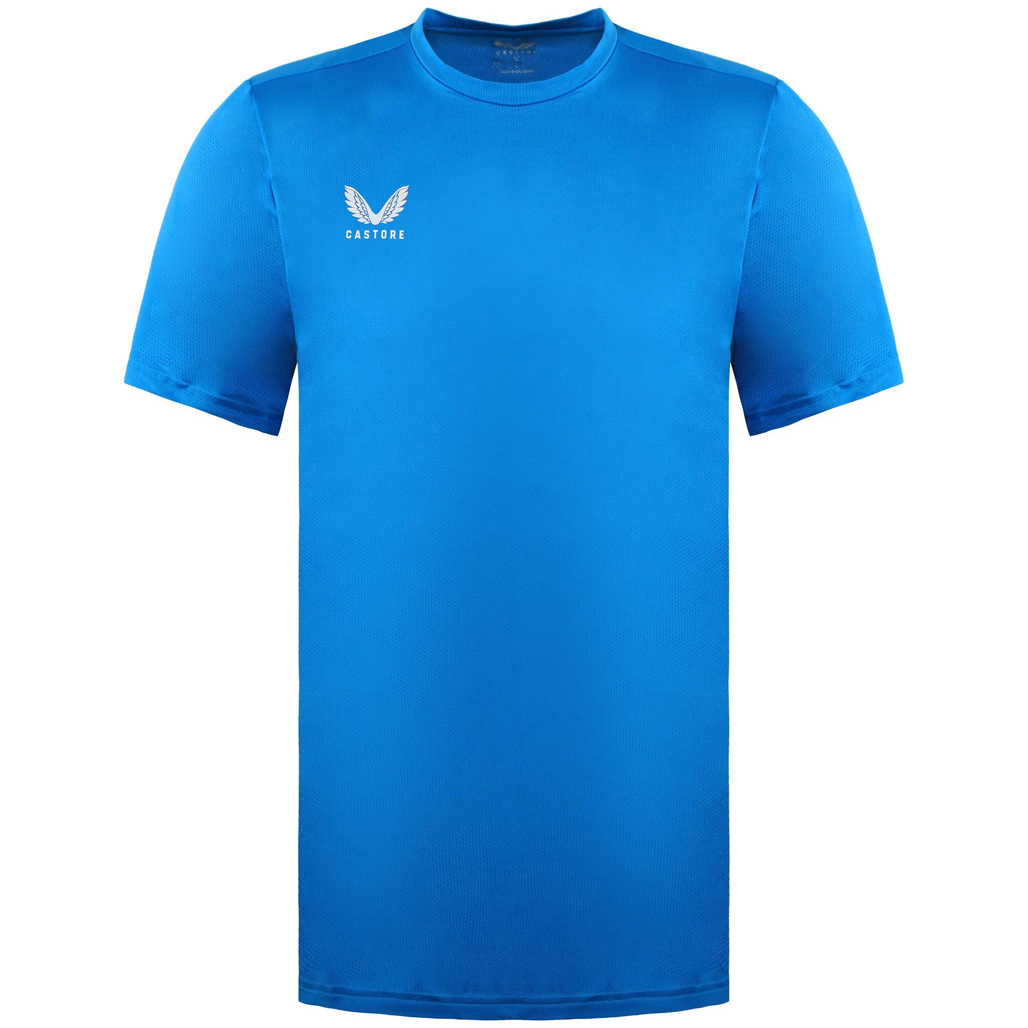 CASTORE Castore Logo Mens Blue Training T-Shirt