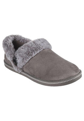 Skechers Damen Cozy Campfire - FRESH TOAST Hausschuhe Pantoffeln 167219 Grau