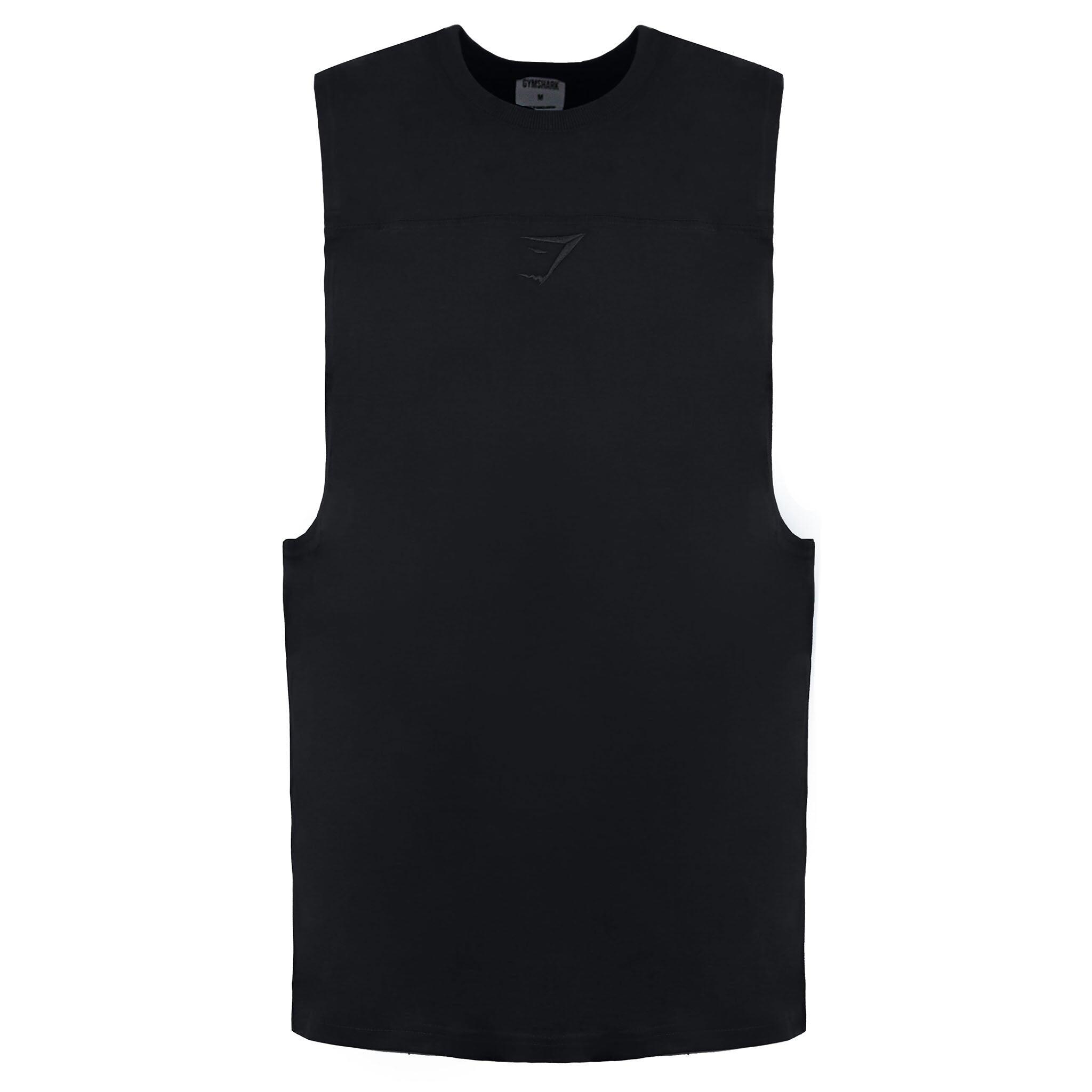 GYMSHARK Gymshark Compound Drop Mens Black Tank Top