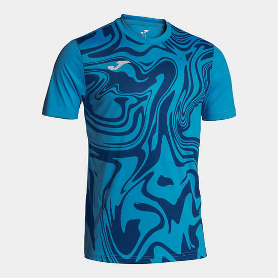 Camiseta Manga Corta Fútbol Hombre Joma Lion II Verde Flúor