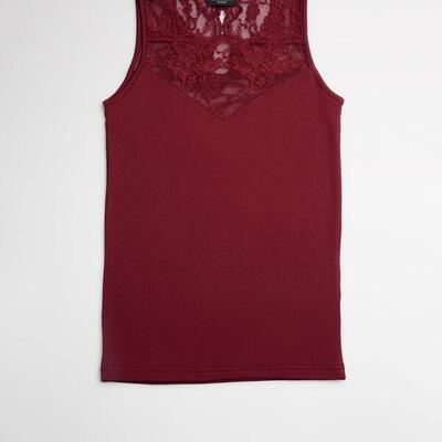 Camiseta térmica sin mangas de Mujer YSABEL MORA con encaje en el escote