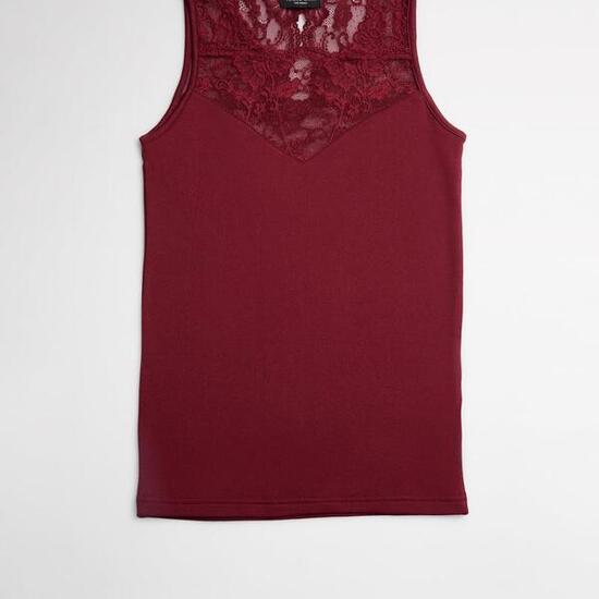 Camiseta térmica sin mangas de Mujer YSABEL MORA con encaje en el escote