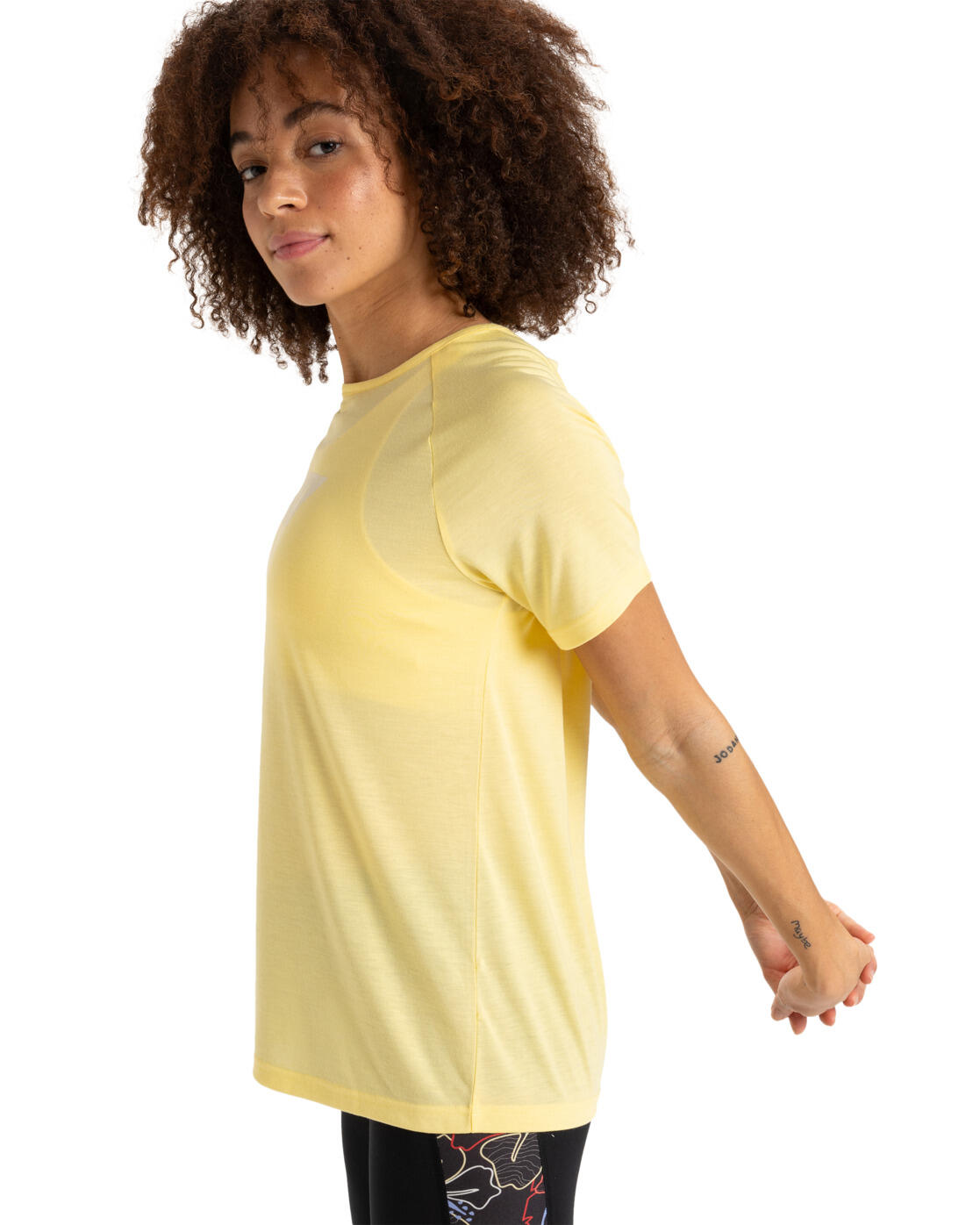 T-shirt technique EVERYDAY FLOW Jaune Femme 3/4
