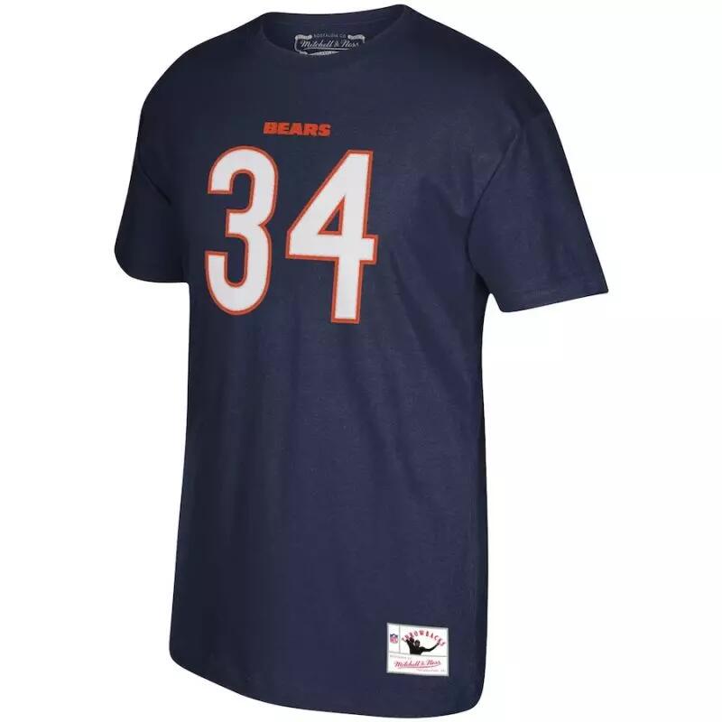 T-shirt NFL Walter Payton Chicago Bears Mitchell & Ness player Bleu marine 1/3