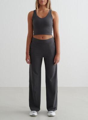 Damen Yoga Hose mit weitem Bein Beige