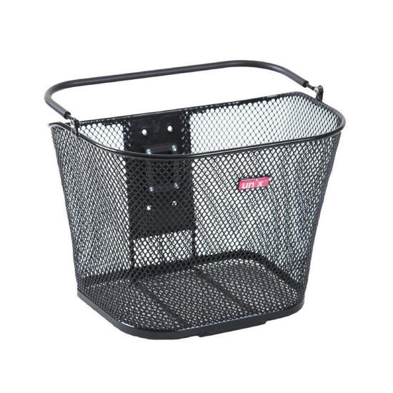 Czarny koszyk rowerowy Unix Flavio - idealny do jazdy miejskiej