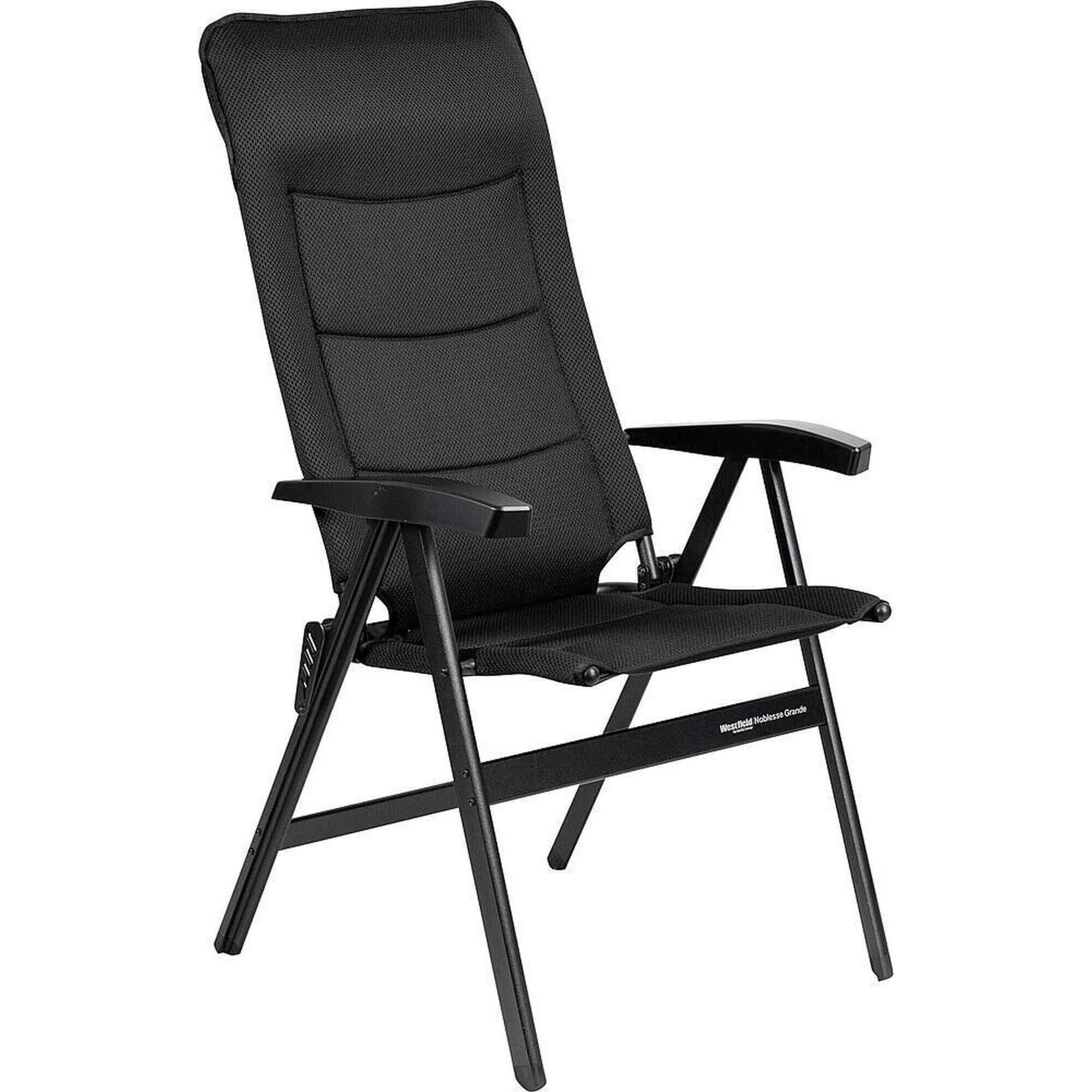 Westfield - Westfield Noblesse Grande — Chaise Camping, Assise 50 Cm - Siège Pliant - Noir - 130cm - Decathlon
