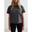 Mujeres Yoga Camiseta de Manga Corta Gris Oscuro