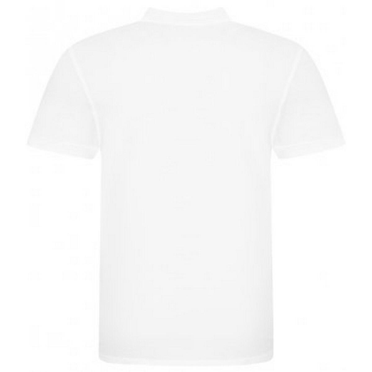 Mens Piqu Cotton ShortSleeved Polo Shirt (White) 2/2