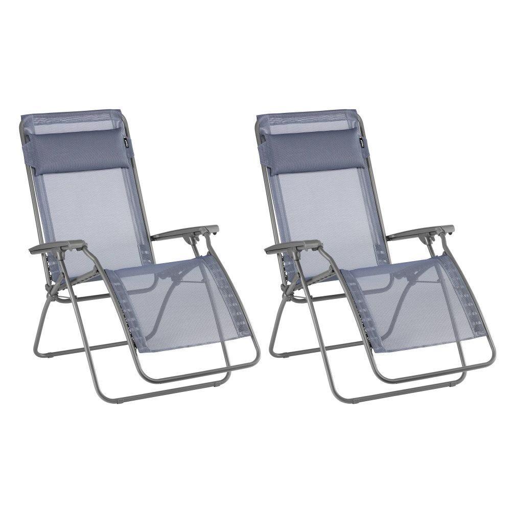 Lafuma Mobilier - Lot De 2 Fauteuils Relax Zéro Gravité - Rclip - Batyline® Iso - Bleu Ocean - - Bedchair - Bleu - No Size - Decathlon