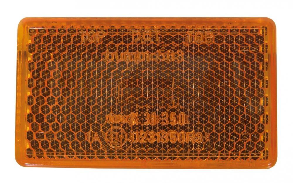 Busch & Müller Seitlicher Rückstrahler eckig 563/2-2 für Starrgabel, orange 2/2