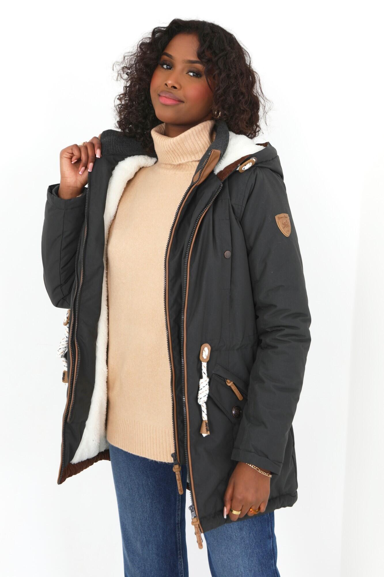 Faux Fur Parka Brave Soul Parka Ladies Parka Brave Soul Steppjacke