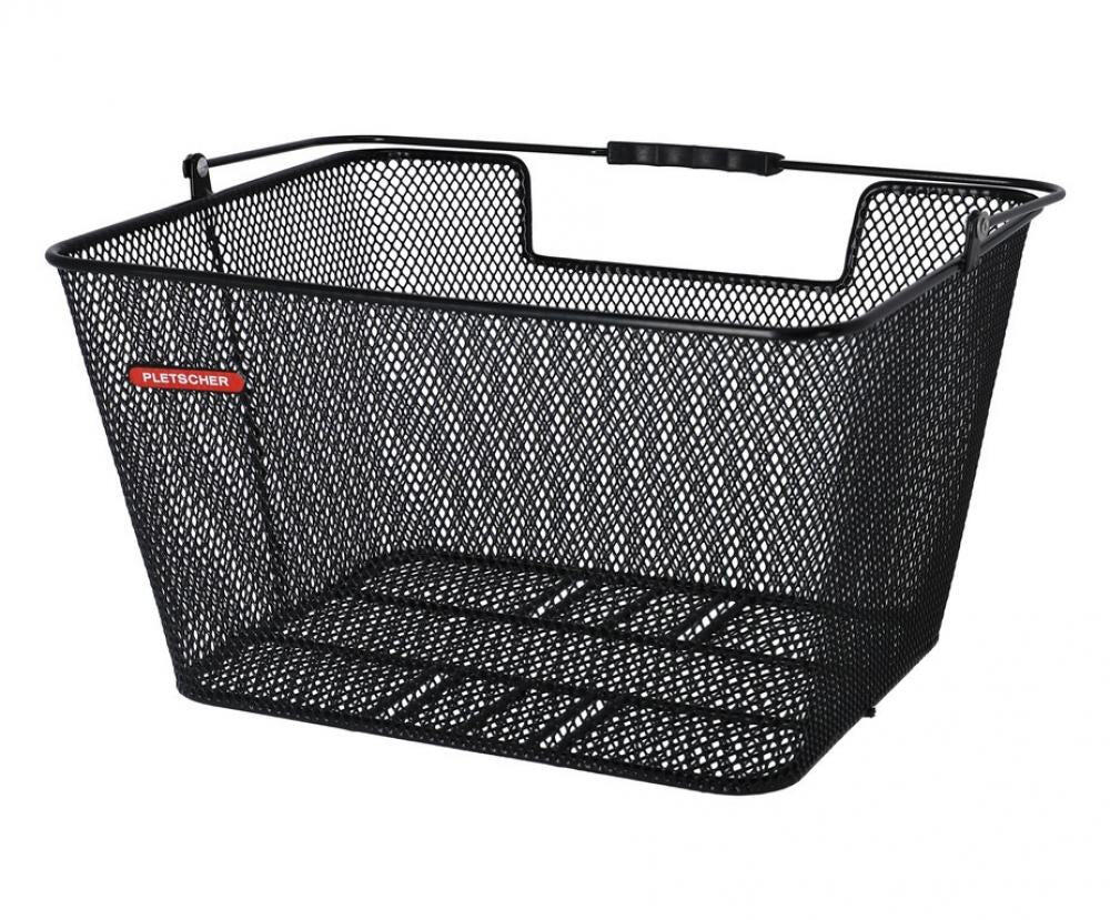 Pletscher Hinterradkorb schwarz 40x31x22cm, sw, ohne Befestigungsplatte 2/2