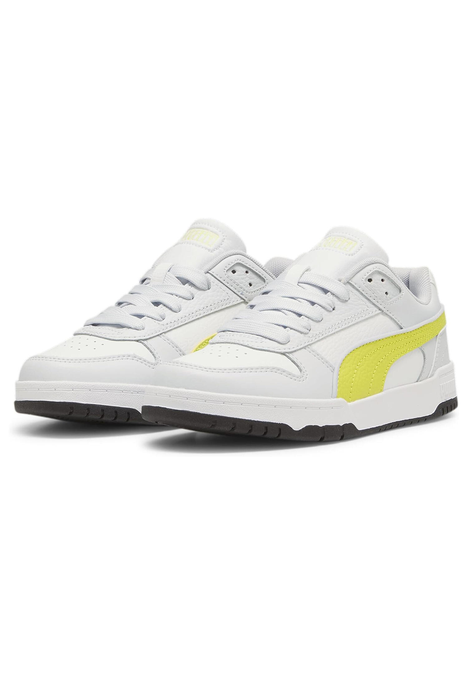 Puma RBD GAME LOW JR Kinder Sneaker Schuhe 387350 11 grau/gelb 1/4