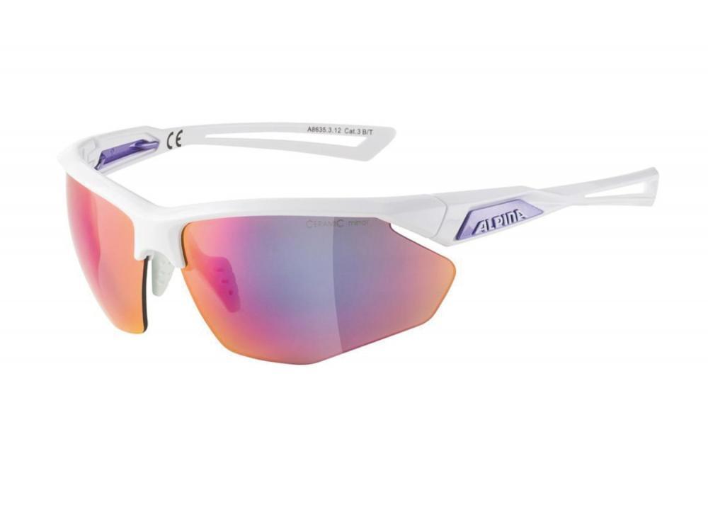 Alpina Sonnenbrille Nylos HR Rahmen white purpel Glas purple mirror 2/2
