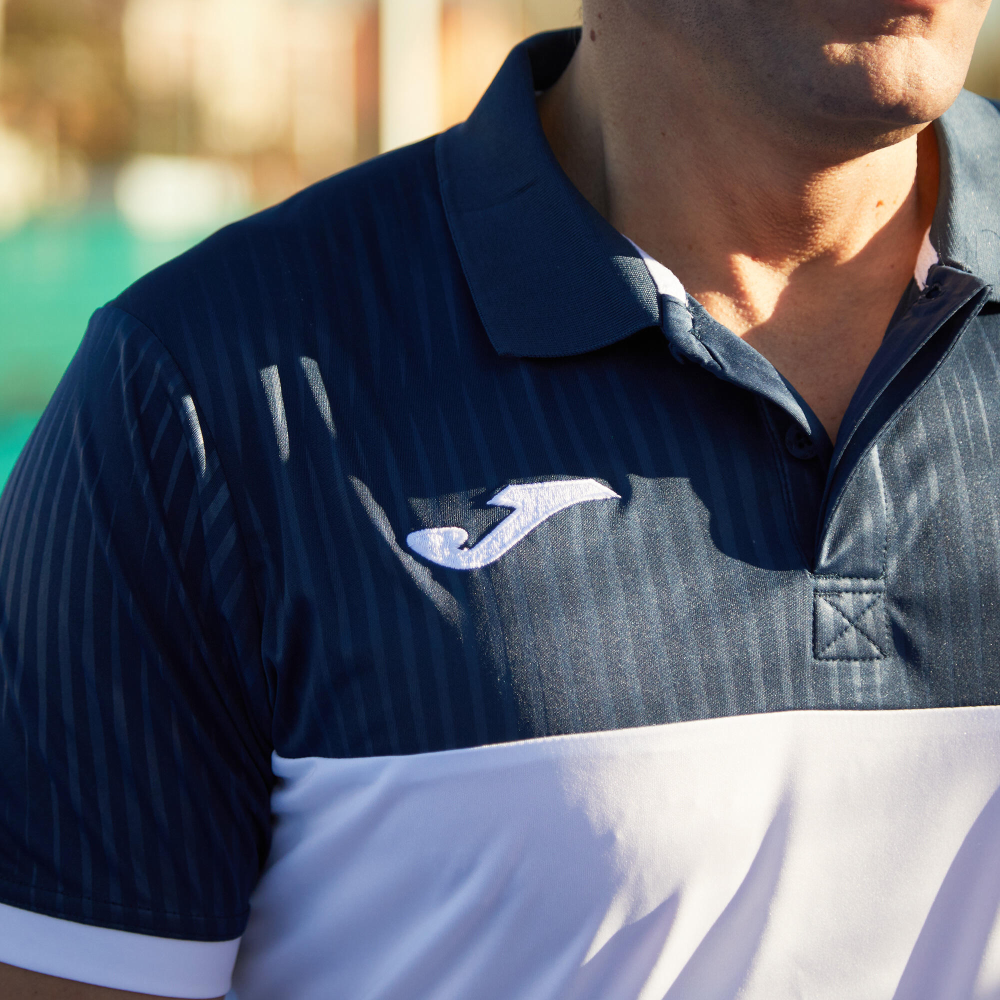 Polo Manga Corta Pádel Niños Joma Montreal Blanco 3/4