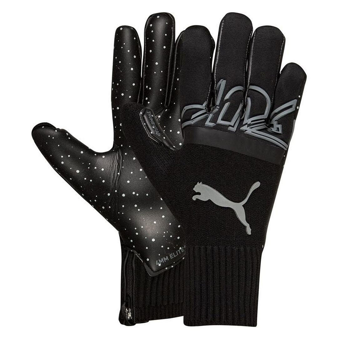 Puma Future Grip 1 Hybrid Cat Logo Mens Black Goalkeeper Gloves 1/1
