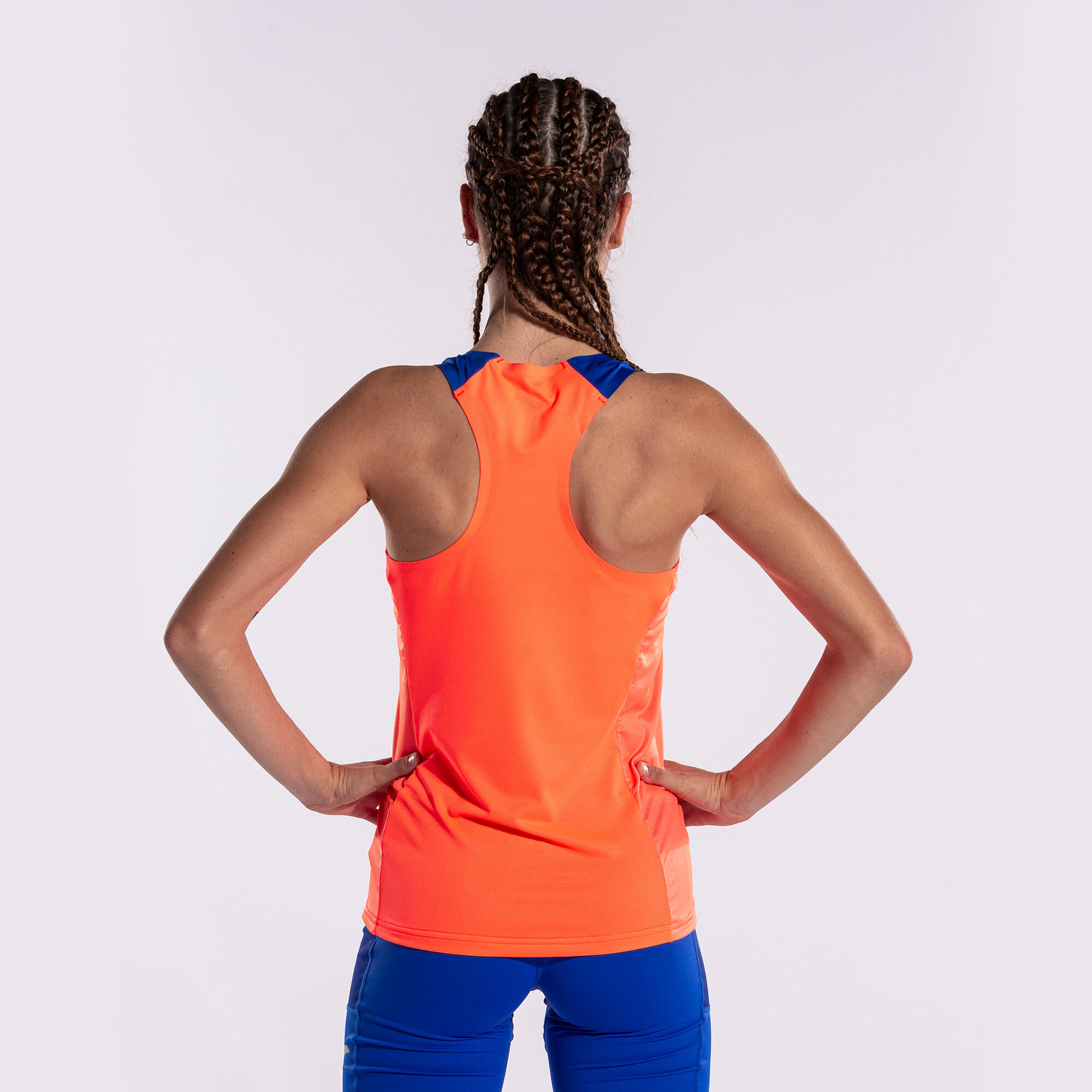 T-Shirt De Alça Running Mulher Joma Elite X Coral Fluor 4/6