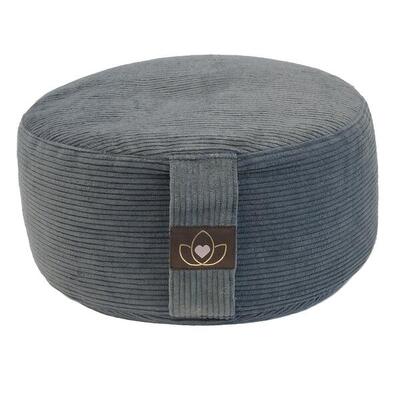 Lotus meditatiekussen eco rib antraciet rond