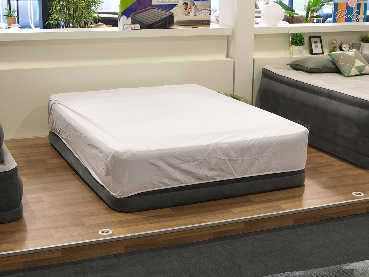 Drap housse pour matelas gonflable 2 places 2/5