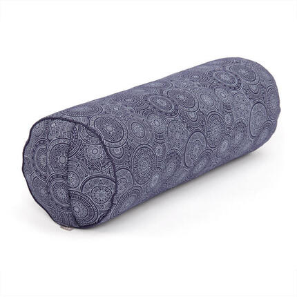 Gemustertes Yoga-Bolster (rund) mit Dinkelfüllung