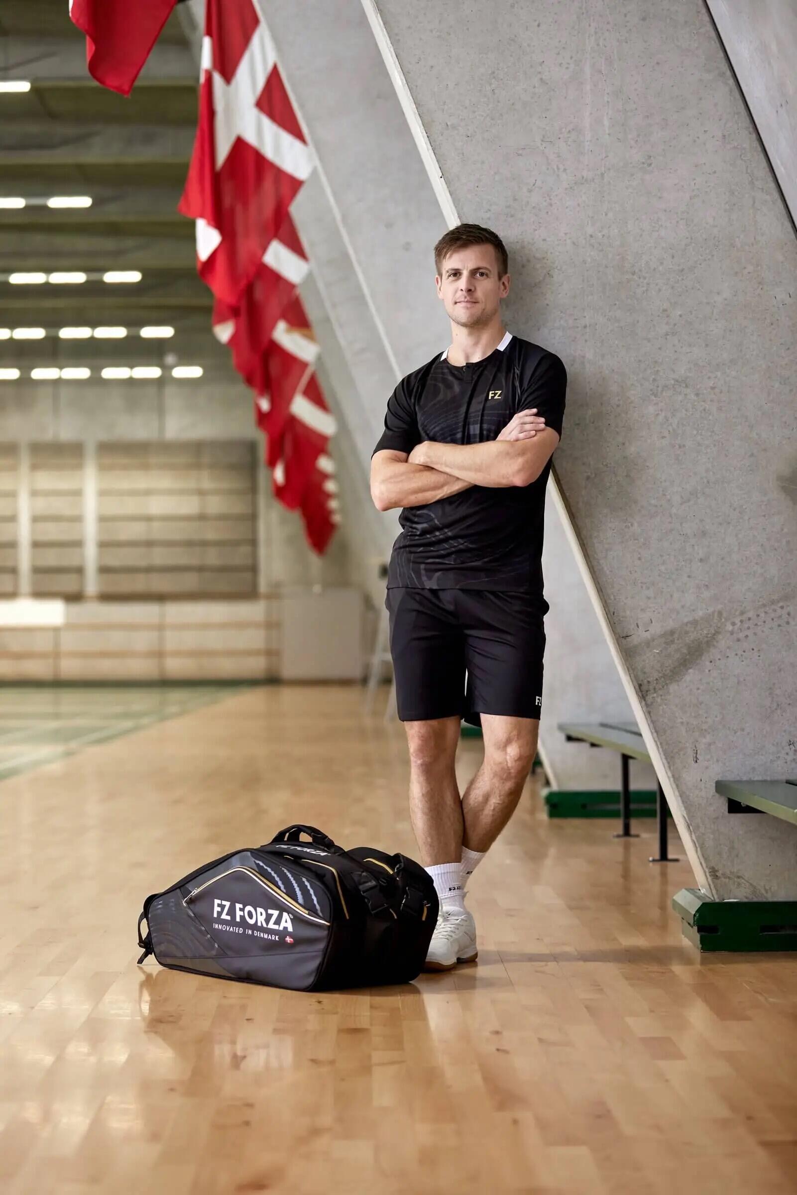 Sac badminton - 6 raquettes, chaussures - Tour Line X6 - Noir 3/4